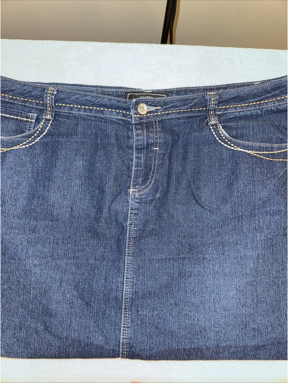 Cato Denim Skirt SIZE 18 Blue Maxi Length Casual Jean Skirt Embellished Bling